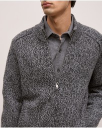 Trenery - Mouline Zip Through in Charcoal Melange