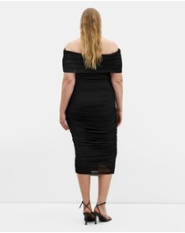 City Chic - Dana Mesh Midi Dress