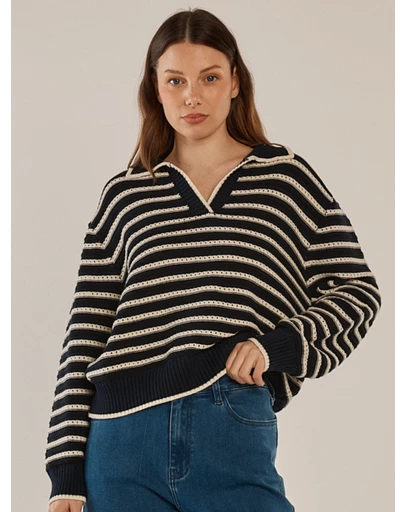 Betty Basics - Aberdeen Polo Knit Sweater