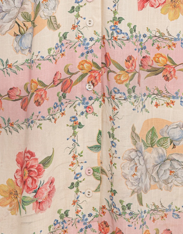 Petal & Pup - James Button Through Maxi Dress - Rose Tile
