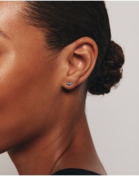 Michael Hill - London Blue Topaz and Diamond Stud Earrings in 10kt Yellow Gold