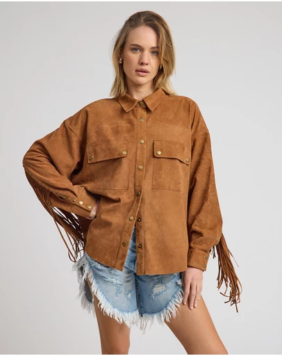 ONE TEASPOON - Daria Fringed Suede Jacket