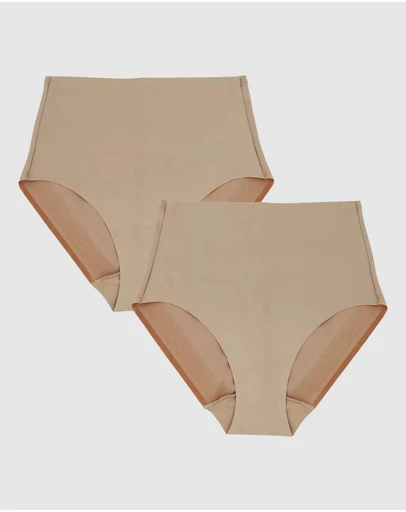 Naomi & Nicole - Light Shaping High Waist Everyday Shapewear Brief (Pack of 2)