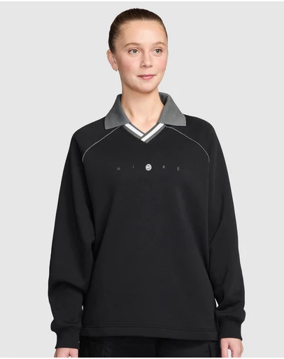 Nike - Sportswear Phoenix Fleece Graphics Polo Top
