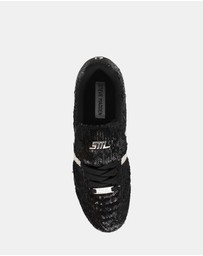 Steve Madden - Freekick Black Sequin Sneakers