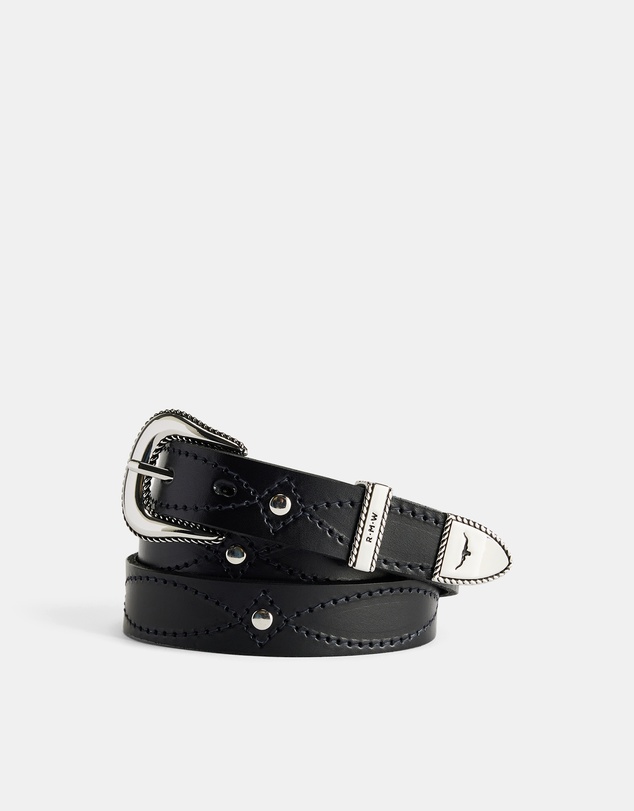 R.M.Williams - Agnes Stitched Studded Belt