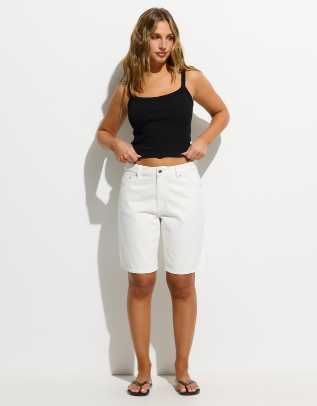 Dazie - Porto Low Rise Denim Jorts