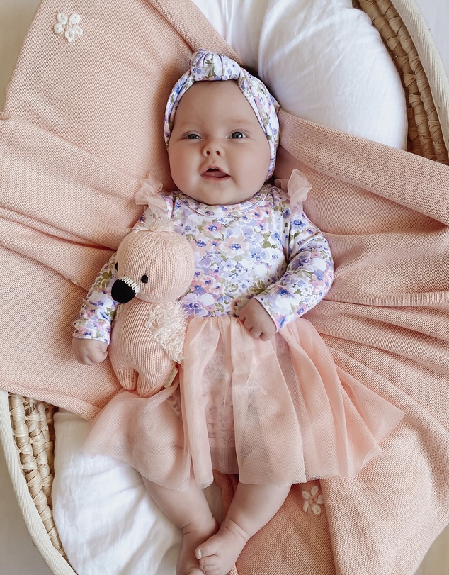 WITH LOVE FOR KIDS - Tulle Flutter Long Sleeve Tutu Onesie - Babies