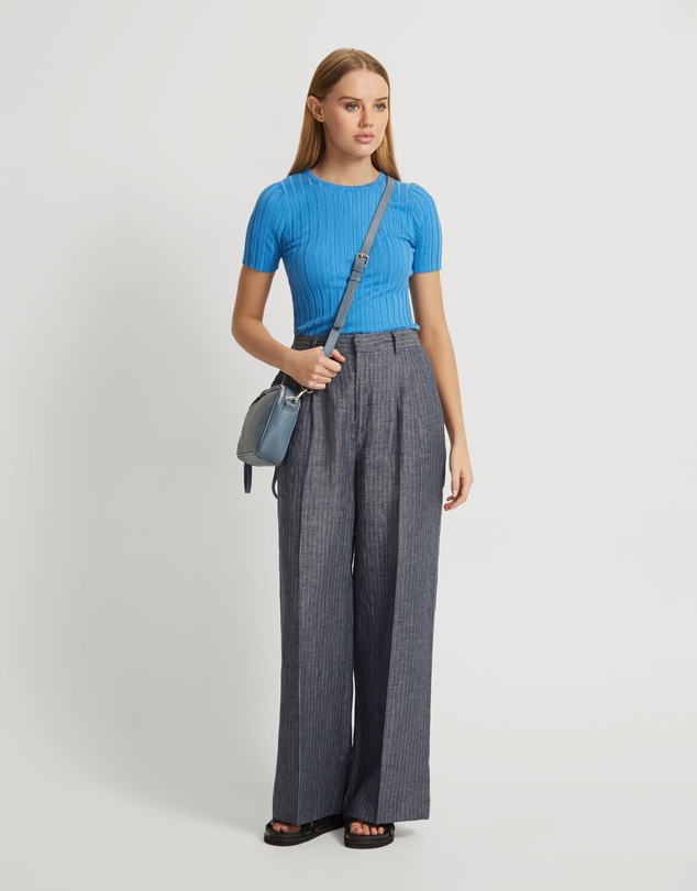 Oxford - Sasha Crew Neck Short Sleeve Knit Top