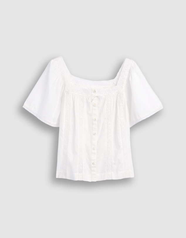 GAP - SS Lace Femme Square Neck Top