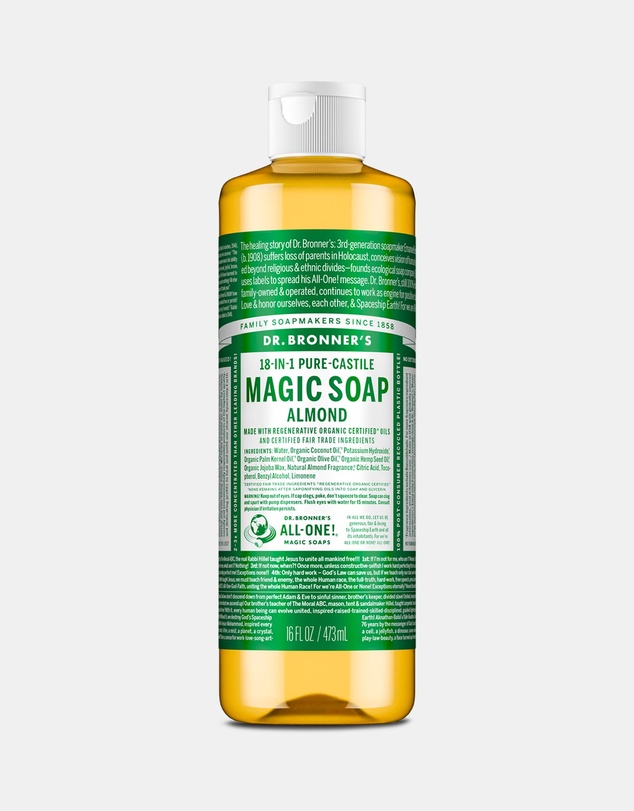 Dr Bronner's - Pure Liquid Castile Soap - Almond 473ml