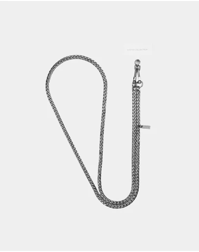 LOUVE COLLECTION - Universal Phone Strap Connector (White) + Ava Chain