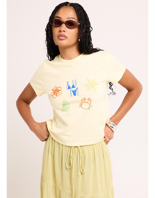 Subtitled - Vacation Beaded Baby Tee