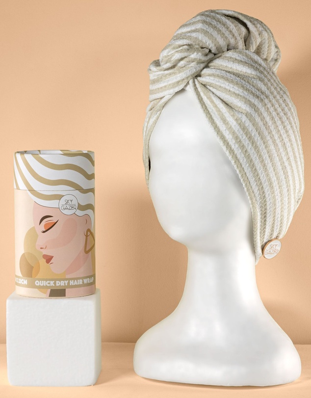 Sky Gazer - Quick Dry Hair Wrap- Oatmeal