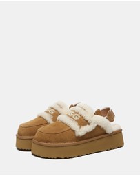 EVERAU - Australian Shepherd Ugg Rilee Platform Cow Suede Upper House Shoes