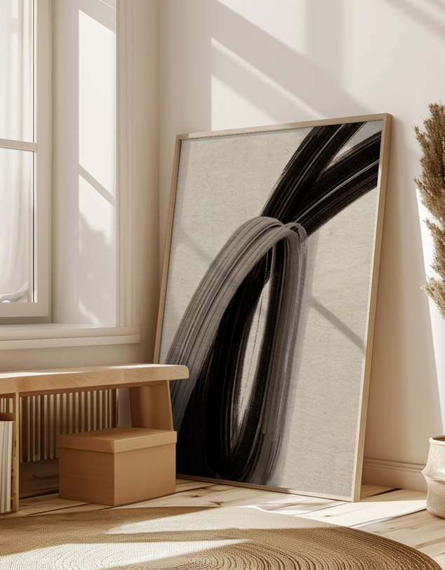 Olive et Oriel - Brownstrokes No 1 by Treechild Art Print
