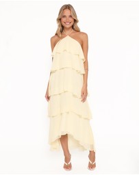 Petal & Pup - Jonia Halterneck Maxi Dress - Butter Yellow