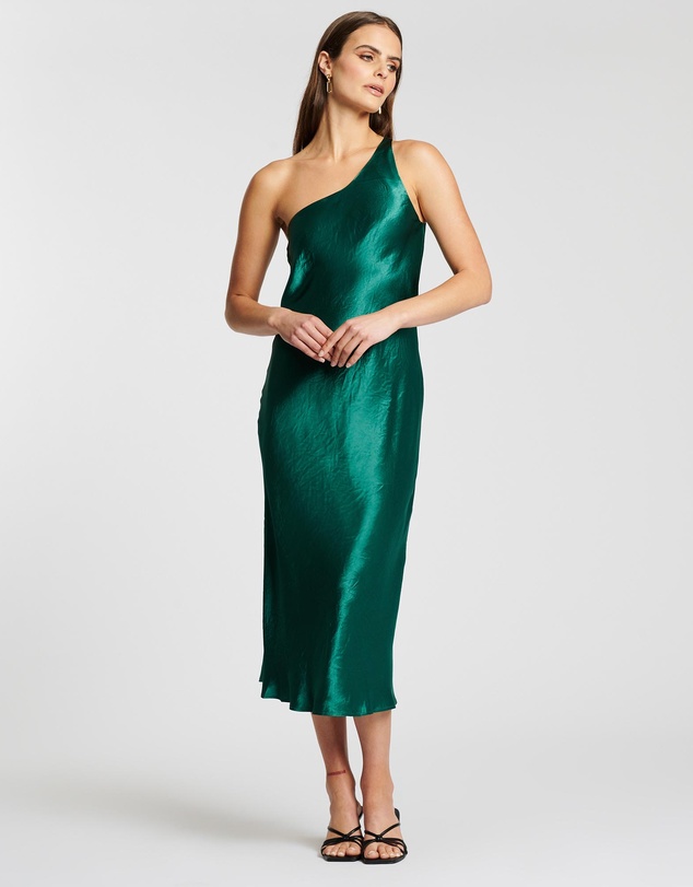 Third Form - Running Water Bias One Shoulder Dress