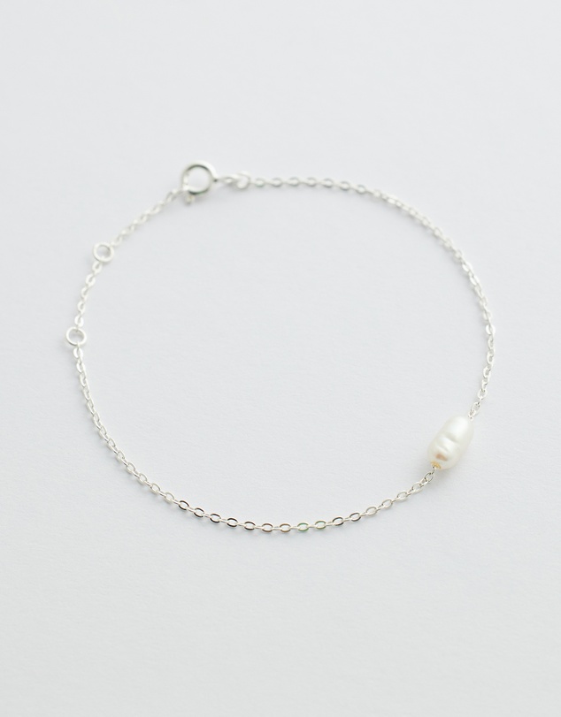 SAINT VALENTINE - Cielo Single Pearl Bracelet - Silver