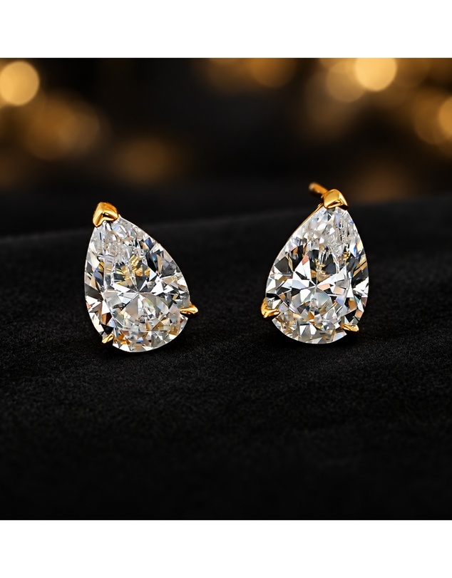 Honey and Beau - Crystal Teardrop Earrings