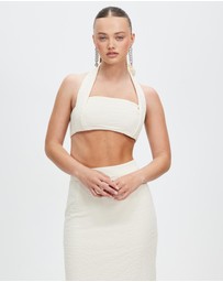 Third Form - Waffle Halter Crop Top