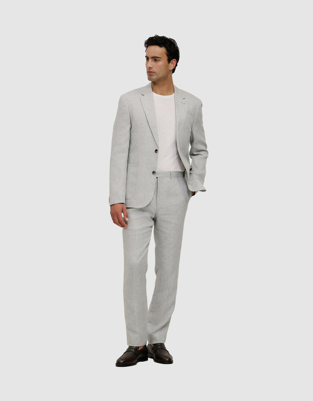 Trenery - Linen Herringbone Trouser