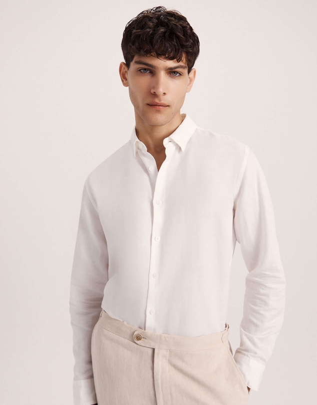 SABA - Reeves Long Sleeve Classic Linen Cotton Shirt