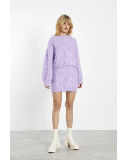 Glamorous - Front Cable Knit Mini Skirt