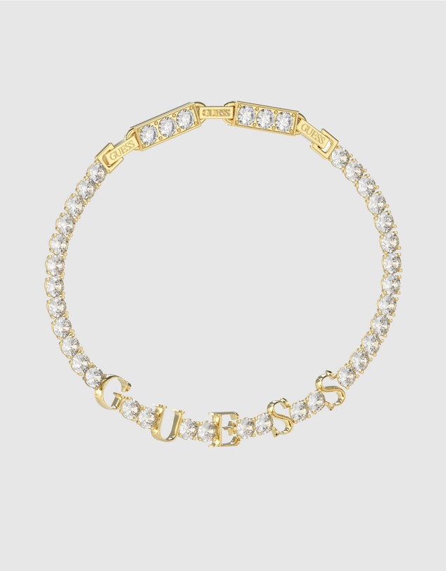 GUESS - Arm Party Gold Tone White Crystal Bracelet