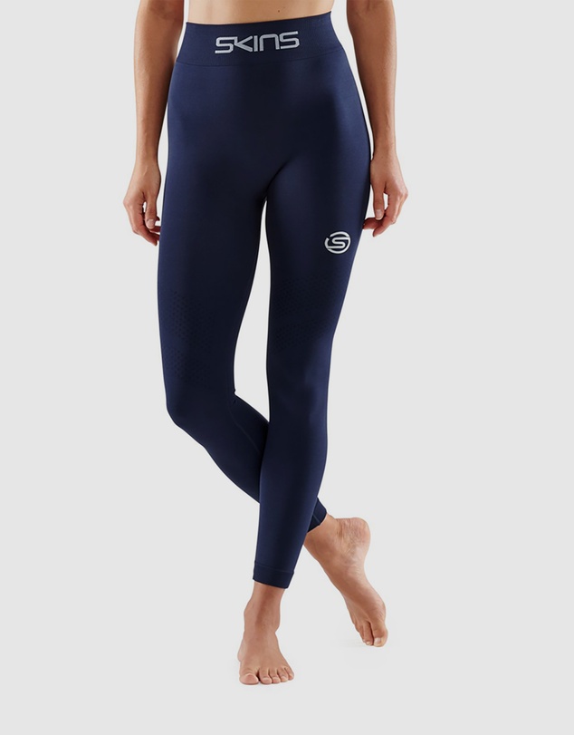 SKINS - SKINS Compression Series-3 Women's Seamless Long Tights Navy Activewear