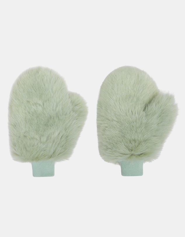 Cynthia Rowley - Faux Fur Oversized Mittens