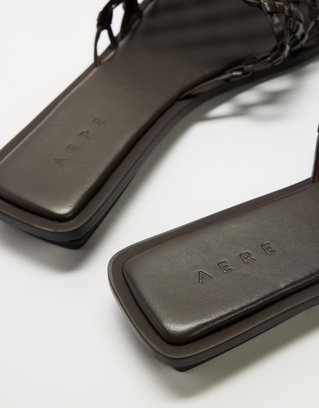 AERE - Leather Braided Slides