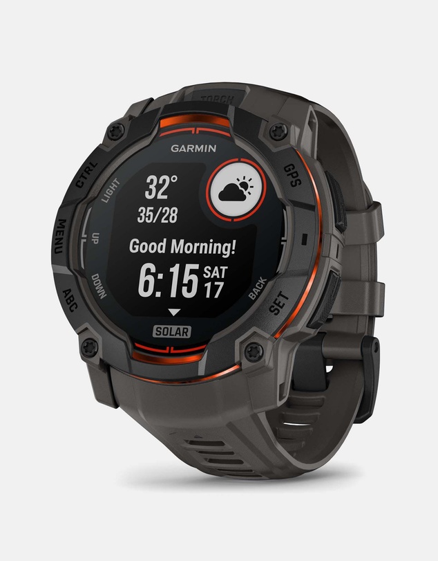 Garmin - Instinct 3 50mm Solar Black Bezel with Charcoal Band