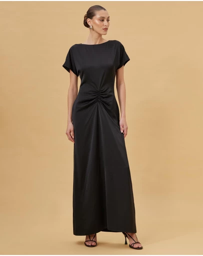 CHANCERY - Pia Ruched Waist Slinky Gown