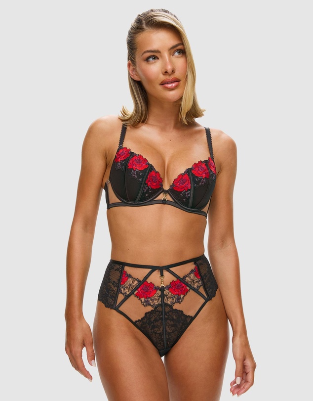 Ann Summers - Caged Rose High Waist Brazilian