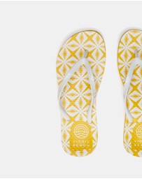 Vionic - Noosa Print Toe Post Sandal - Yellow
