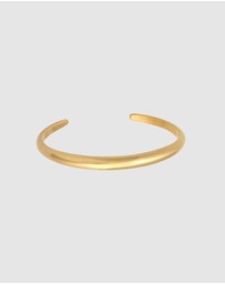 Elli Jewelry - Bracelet Bangle Round Open Elegant in 925 Sterling Silver Gold Plated