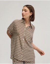Oxford - Jasmine Short Sleeve Printed Shirt