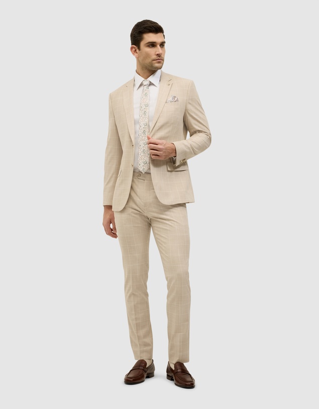 Politix - Windowpane Check Tailored Jacket
