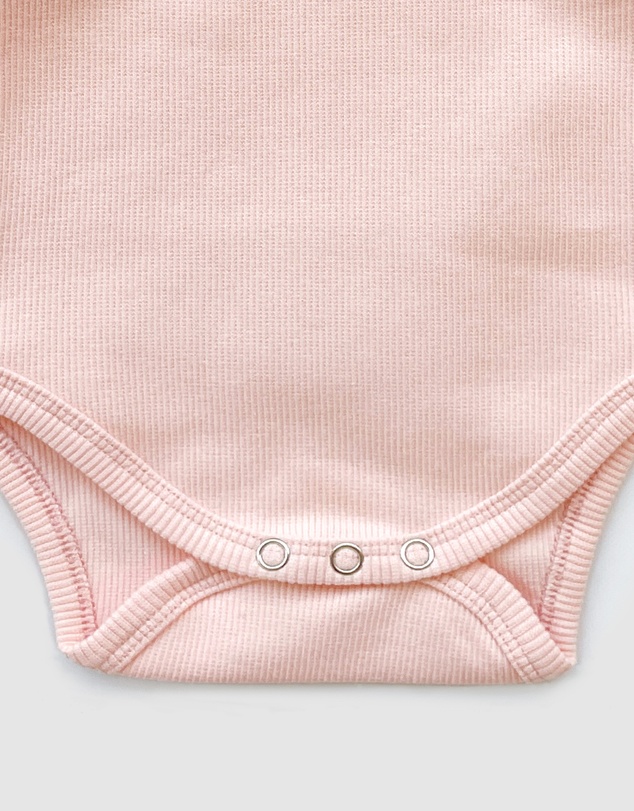 WITH LOVE FOR KIDS - Shimmy Thick Ribbed Long Sleeve Onesie - Babies