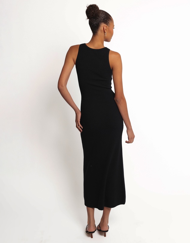 Petal & Pup - Aspen Button Up Knit Dress - Black