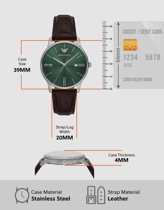Emporio Armani - Brown Analogue Watch