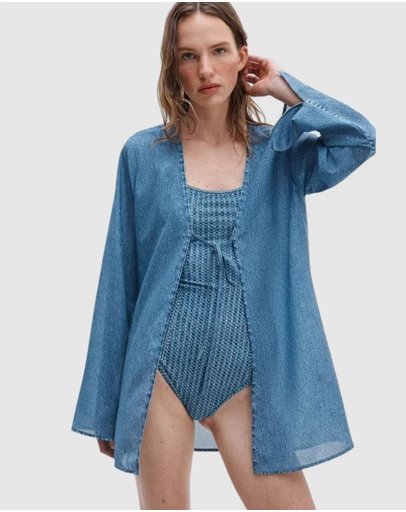 rag & bone - rb Miramar Crinkle Cover Up Top