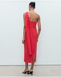 M.N.G - Irea Asymmetrical Bow-Neck Dress