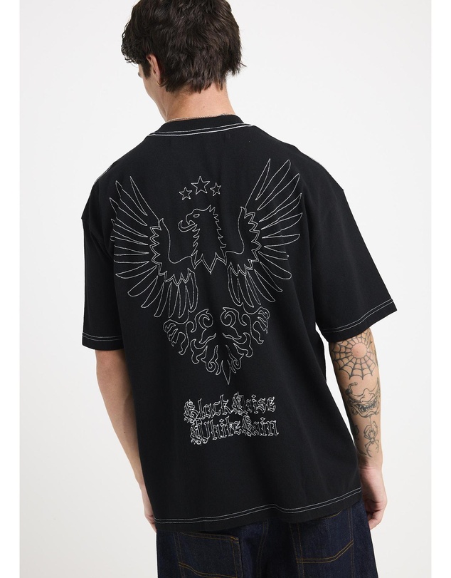 Black Noise White Rain - Contrast T-Shirt