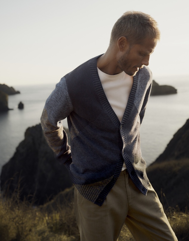 Seasalt - Seasalt Cornwall Blue Men's Goelann Cardigan