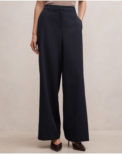 Navy Pinstripe Suit