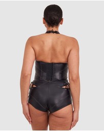 Bras N Things - Vamp Flustered Corset - Dark Grey