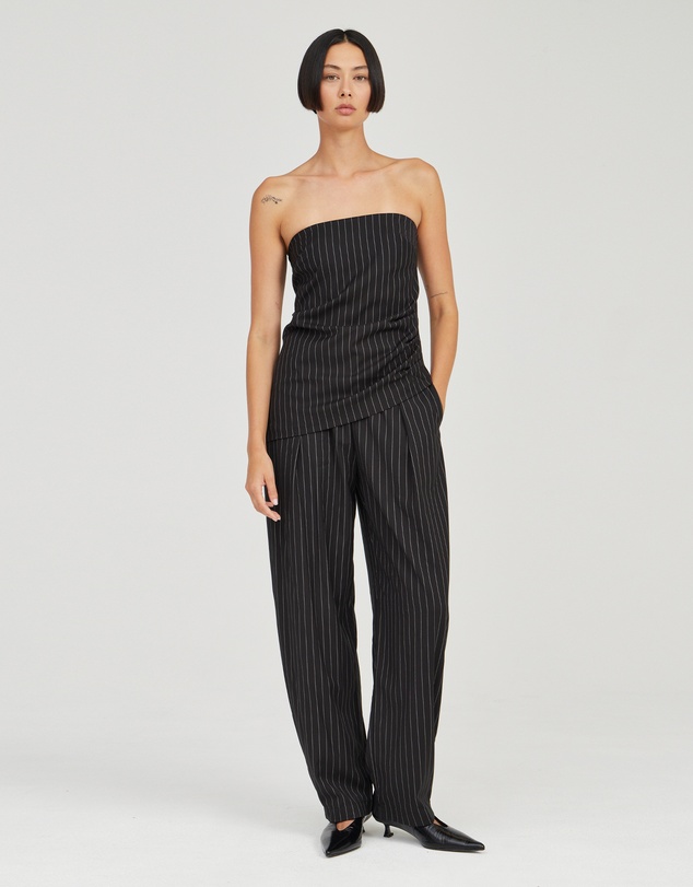 Third Form - Obscura Pinstripe Strapless Top