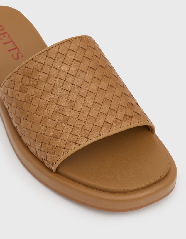 Betts - Bobbie Leather Woven Slides